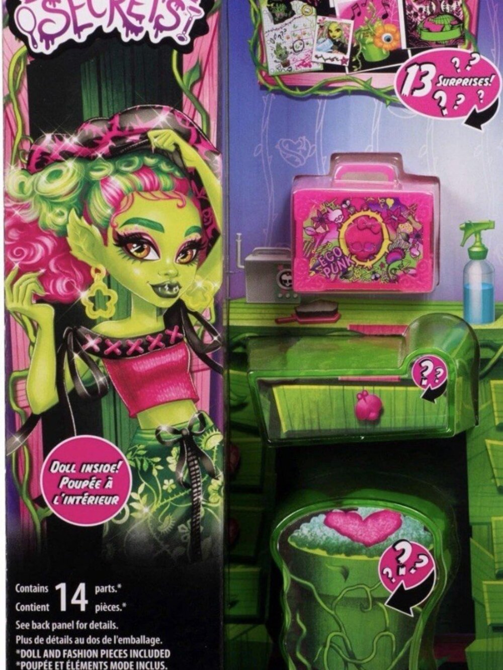 Self-Scare Secrets Venus McFlytrap Doll and Accessories Set with 13 Realistic...